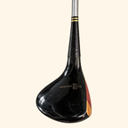 The Fairway Flame club head crown with number 3 marking on a cream background